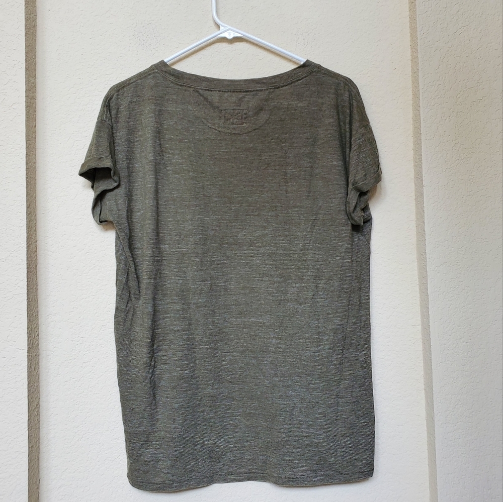 Prana Army Green Knit Top Size Medium - Picture 3 of 5